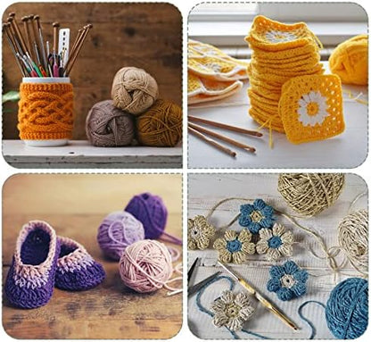 uxcell 20Pcs Aluminum Crochet Hook 3.0mm Knitting Needles for DIY Craft Yarn Purple - Image 5