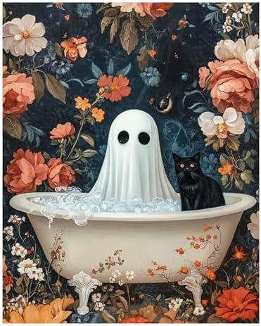 Reivworl Ghost Paint by Numbers Kit for Adults Beginner 16×20 inch by Reivworl