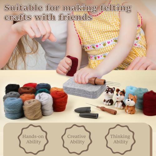 ZXIIXZ Needle Felting Kit, 24 Colors Felting Wool Kits - Image 4