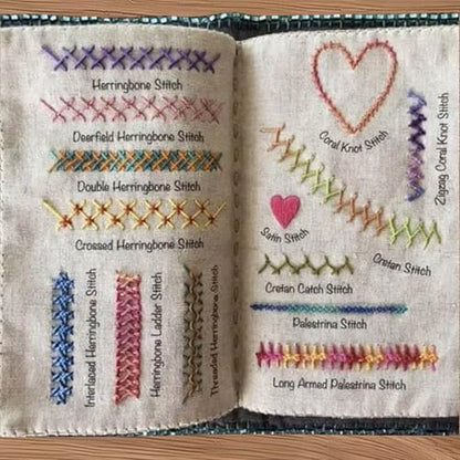 Stitch Book, Embroidery Stitch Book Kit, Embroidery Books of Stitches - Image 2
