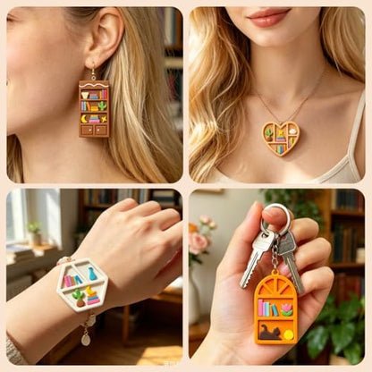 ORIGACH 15 Pcs Mini Bookshelf Window Frame Polymer Clay Cutters Set - Image 6