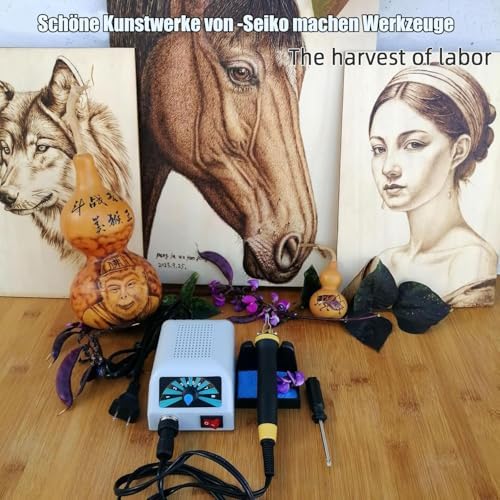 Wood Burning Kit,Wood Burning Tool, Adjustable Temperature Wood Burner Kit,Pyrography Pen Comes with 30Pyrography Wire Tips, Professional Wood Burning kit for Adults Beginners Craft - Image 5