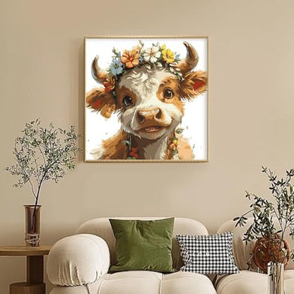Camocin Framed Paint by Numbers Kit for Adults Beginners – Highland Cow - Image 2