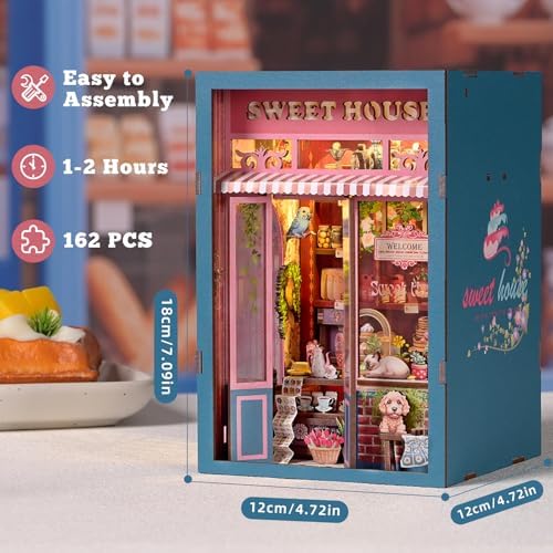 Book Nook Kit, Book Nook Kits for Adults DIY Booknook Model Build - Image 2