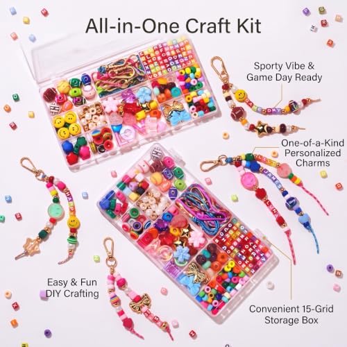 RepaTime DIY Beaded Bag Charm Kit for Women with Keychain Supplies - Image 2