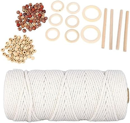 Ycauty Beginners Macrame Kit Creative DIY Plant Hanger Supplies & Beads for Home Decor & Crafts - Image 3