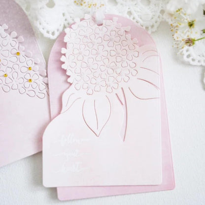 Lapoo Cutting Die for Scrapbooking, 3D Backgrounds Frame New Cutting Dies DIY Album Card Making Decor Paper Craft Metal Die Cuts Party Decorations (Hydrangea 3.4 x 3.1 in) - Image 3
