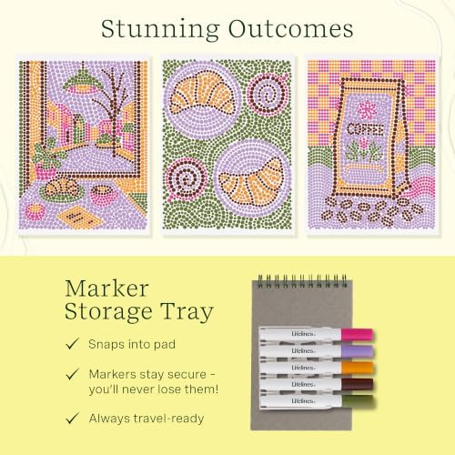 Lifelines FlowArt Mini Activity Pad, 3-Pack - Dot-by-Letter Coloring Books - Image 5