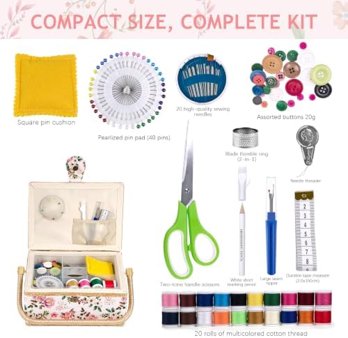 MKNZOME Sewing Box with Supplies Kit for Women, Complete Accessories - Image 2