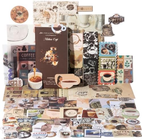 YagCu Coffee Scrapbook Kit, Vintage Junk Journal Supplies for Adults by YagCu