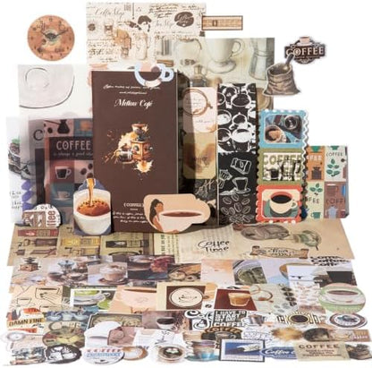 YagCu Coffee Scrapbook Kit, Vintage Junk Journal Supplies for Adults by YagCu