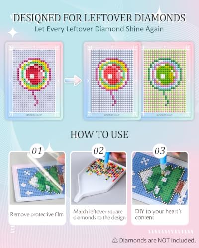 ForeverYoung Freestyle Mini Diamond Art Cards, Design B – Square, No Drills - Image 4