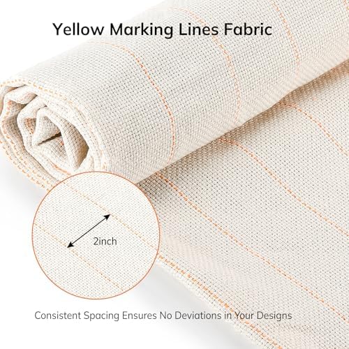 Pllieay 40" x 40" Large Overlocking Primary Tufting Cloth, Monks Cloth - Image 4