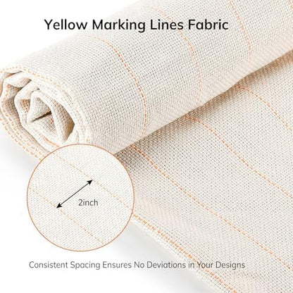 Pllieay 40" x 40" Large Overlocking Primary Tufting Cloth, Monks Cloth - Image 4