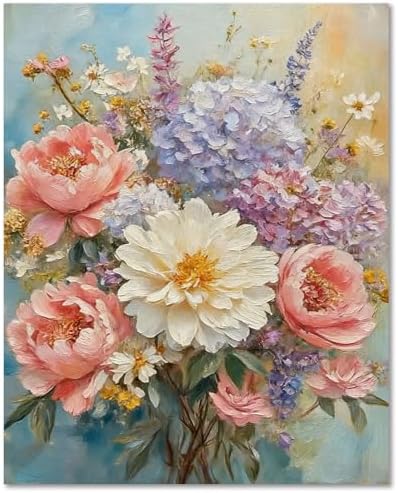 Paint by Numbers Kit for Adults Flowers, Paint by Number for Adults 16x20in by Unknown