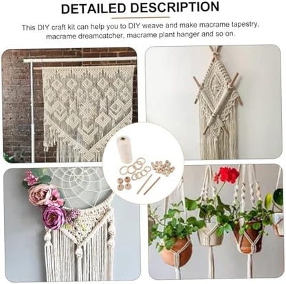 ERINGOGO Tapestry Accessory Kit Macrame Kit for Adults Diy Wall Hanging Macrame Decor Home Craft Relaxing Craft - Image 5