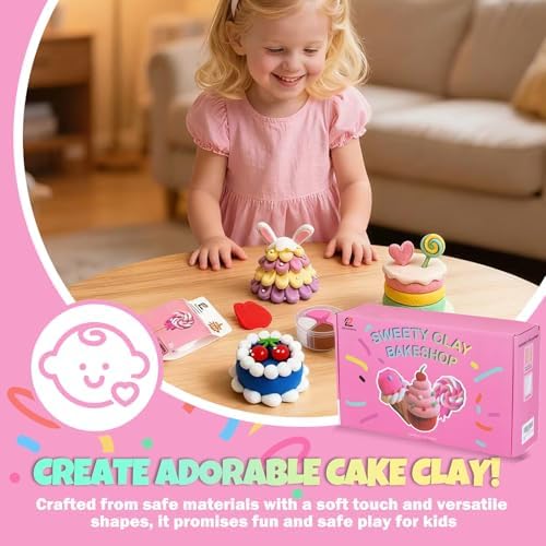 Air Dry Clay Kit for Kids – 12 Pcs, 4 Colors, Non-Toxic Craft Gift - Image 2
