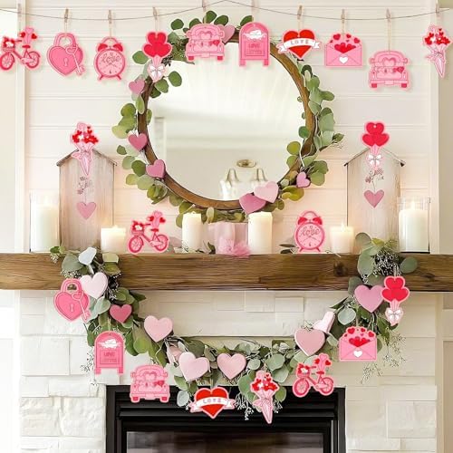 80PCS Wooden Heart Ornaments to Paint Valentine's Day Craft,10 Styles DIY Blank Unfinished Wood Heart Cutouts Ornament for Crafts Spring Tree Hanging Decorations Love - Image 5