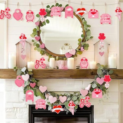 80PCS Wooden Heart Ornaments to Paint Valentine's Day Craft,10 Styles DIY Blank Unfinished Wood Heart Cutouts Ornament for Crafts Spring Tree Hanging Decorations Love - Image 5