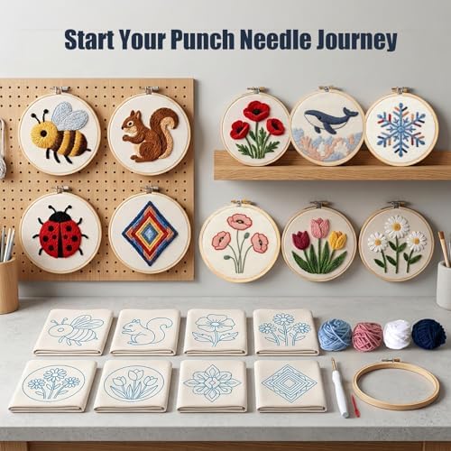 AohaiNova Punch Needle Kit for Adult Beginners,Punch Needling Set Geometry - Image 6