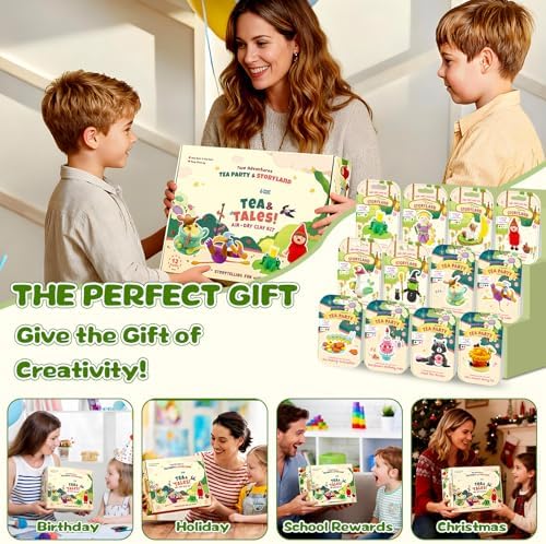 Air Dry Clay Kit for Kids Clay Craft Kits Tale Theme Story Figures 12Box Modeling Clay Set w/Tool&Tutorials,Ultra Soft Non-Sticky Bulk Craft Supplies for Classroom,Birthday,Party,Back to School Gifts - Image 5
