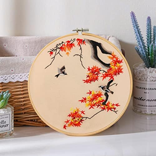Santune 3 Pack Embroidery Kit for Adults Cross Stitch Kits for Beginners with Bird Patterns,3 Instructions,1 Hoop,Threads and 6 Needles,Hand Needlepoint Sets for Women - Image 5