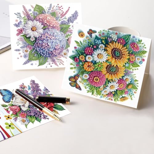 8 Packs Diamond Art Painting Greeting Card Kit Diamond Art Greeting Cards - Image 6