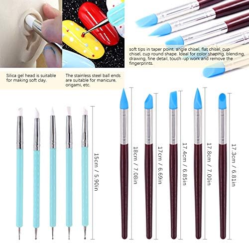 Swpeet 30Pcs Silicone Clay Sculpting Tool, Modeling Dotting Tool & Pottery Craft Ball Stylus Tool,Dotting Pottery Toolsfor Pottery Modeling, Smoothing Clay, Ceramics - Image 3