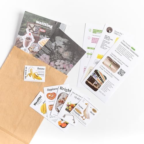 Alideco 200pcs Vintage Scrapbook Supplies Pack for Art Journaling Bullet Junk Journal Planners DIY Paper Stickers Craft Kits Notebook Collage Album Aesthetic Cottagecore Picture Frames (jijingxingxi) - Image 7