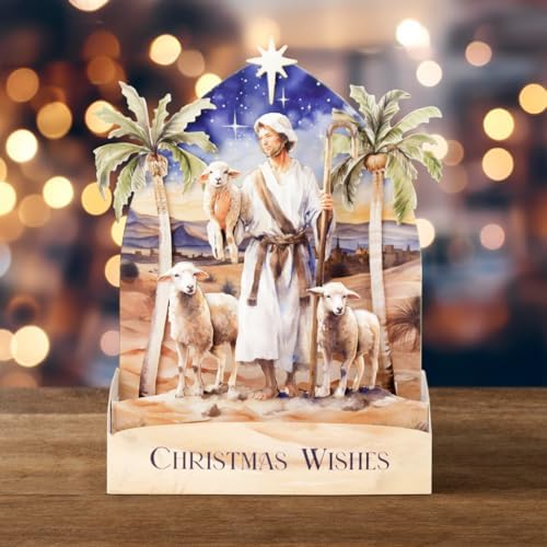 Katy Sue Nativity Scenes Pop Up Christmas Card Making Kit for Adults. Makes 12 Cards & Contains Nativity 3D Die-Cut Decoupage, Supports, Envelopes, Instructions & Foam Pads for Christmas Card Making - Image 6