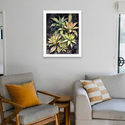 ENTORLAB Botanical Paint by Numbers Kit for Adults - DIY Tropical Agave Plants Painting on Canvas 16x20In, Acrylic Paint Set, Suitable for Beginners, Garden Art for Home Decoration or Gifts - Image 4