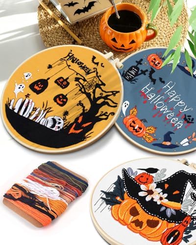 TINDTOP Halloween Embroidery Kit for Adult, Embroidery DIY Starter Kit - Image 7