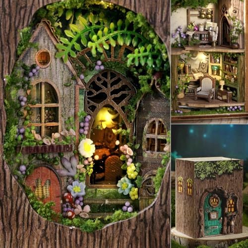 DIY Miniature House Kit with Furniture, Opened & Closed Mini Cube Dollhouse - Image 6