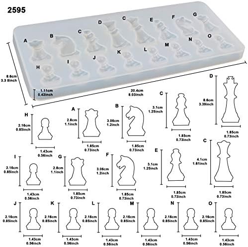 FUNSHOWCASE Jewelry Making Molds Resin Casting Set Charms and Pendants, Chess 3 Eyed Kitty Hair Pin Silicone Mold, with Key Ring, Chain Extension, Screw Eye, Jump Rings, Cat Eye Domes 218-kit - Image 4