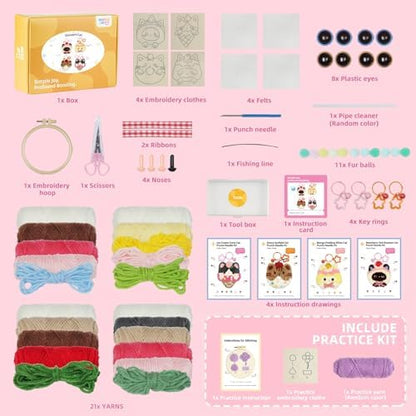 Punch Needle kit for Beginners,Embroidery kit for Beginners,Punch Needle Kits Adults Beginner,Including Printed Patterns, Needles, Easy to Follow Instructions, and Videos-Cat Family - Image 3