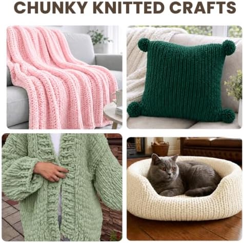 Chunky Chenille Yarn Kit Size 6 for Crocheting Knitting Handcraft Weaving - Image 6