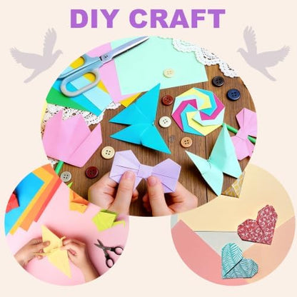 DMiotech 500 Sheets 2x2 Inch Origami Paper, Pink Square Origami Paper Easy Fold Double Sided Paper for DIY Arts and Crafts - Image 3