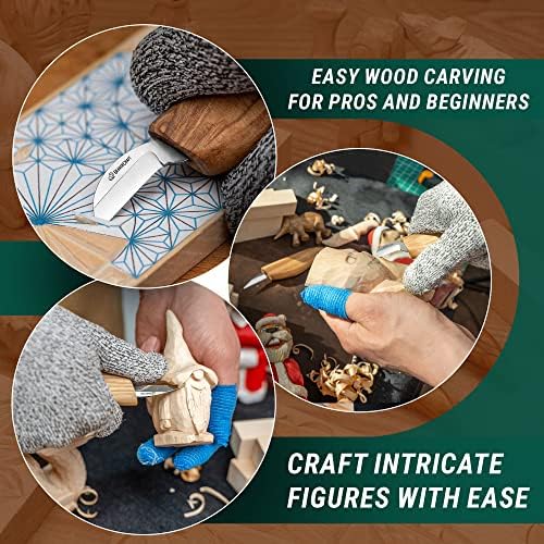 BeaverCraft Wood Carving Kit for Beginners S16 – Whittling Knives Sloyd, Chip Wood Carving Knife, Basswood Blocks for Carvers - Whittling Tools Set - Image 5