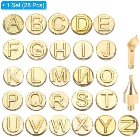 PATIKIL 28pcs Wood Burning Kit, Letter Wood Burner Tool Alphabet for Beginners Embossing Carving DIY Adults Crafts Pyrography - Image 3
