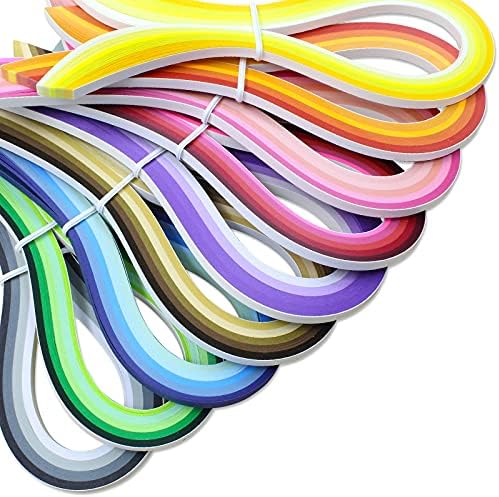 Zorfeter Multi-Color Quilling Paper Strips Kits, 5mm Width, 15" Length by Zorfeter