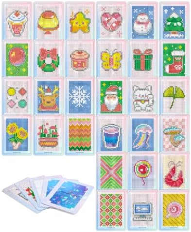 ForeverYoung Freestyle Mini Diamond Art Cards, Design B – Square, No Drills by FOREVERYOUNG