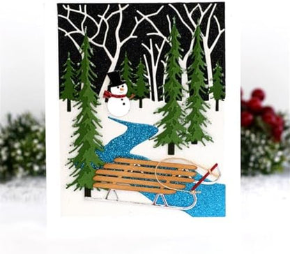 Scrapbooking Die-Cuts, Christmas Metal Cutting Dies for Card Making, Paper Craft Punch Template, Background Embossing Stencils, DIY Album Décor (Christmas Tree-11.7x11.8cm) - Image 2