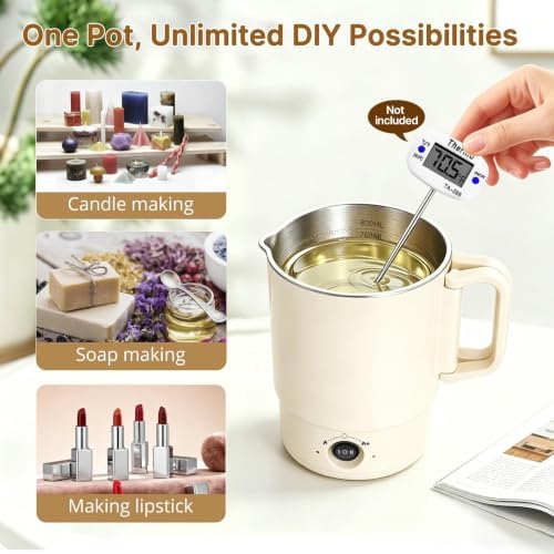 27 OZ Electric Wax Melter Pot Kit with Pour Spout for DIY Candle & Soap - Image 5