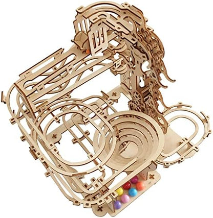3D Wooden Marble Run Puzzle, Wood Crafts Mechanical Marble Run DIY Assembly Building Model Kits, Wooden Crafts Brain Teaser Puzzles, Christmas Birthday Gifts for Adults & Teens - Image 2