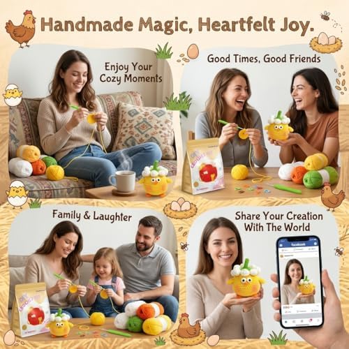 Crochet Kit for Beginners, Crochet Starter Kits for Chicken - Image 6