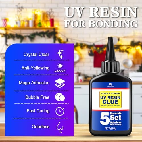 UV Resin Kit with Light, 60g UV Glue for Bonding & Curing in Seconds - Image 2