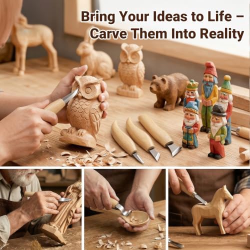 Wood Carving Kit Deluxe-Whittling Knife, Wood Carving Knife Set - Image 2