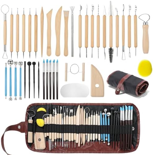 40 Pc Clay Sculpting Tool Set,Pottery Carving Tool Kit,Clay Modeling Tool by Unknown