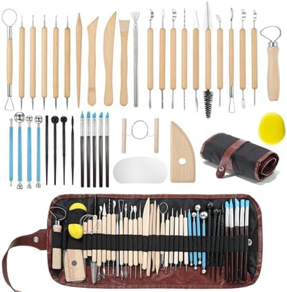 40 Pc Clay Sculpting Tool Set,Pottery Carving Tool Kit,Clay Modeling Tool by Unknown