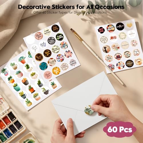 KOVIEDE 60 Pack Foldable Blank Watercolor Cards with Envelopes 4 x 6 Inch - Image 6